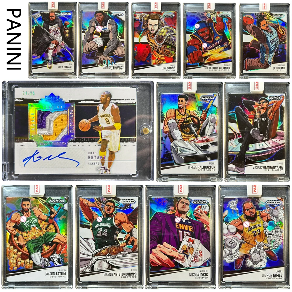 PANINI DIY MANGA hecho en casa Edwards Morant Cunningham Tatum Curry James Doncic Wembanyama tarjeta coleccionable ladrillo regalo de vacaciones