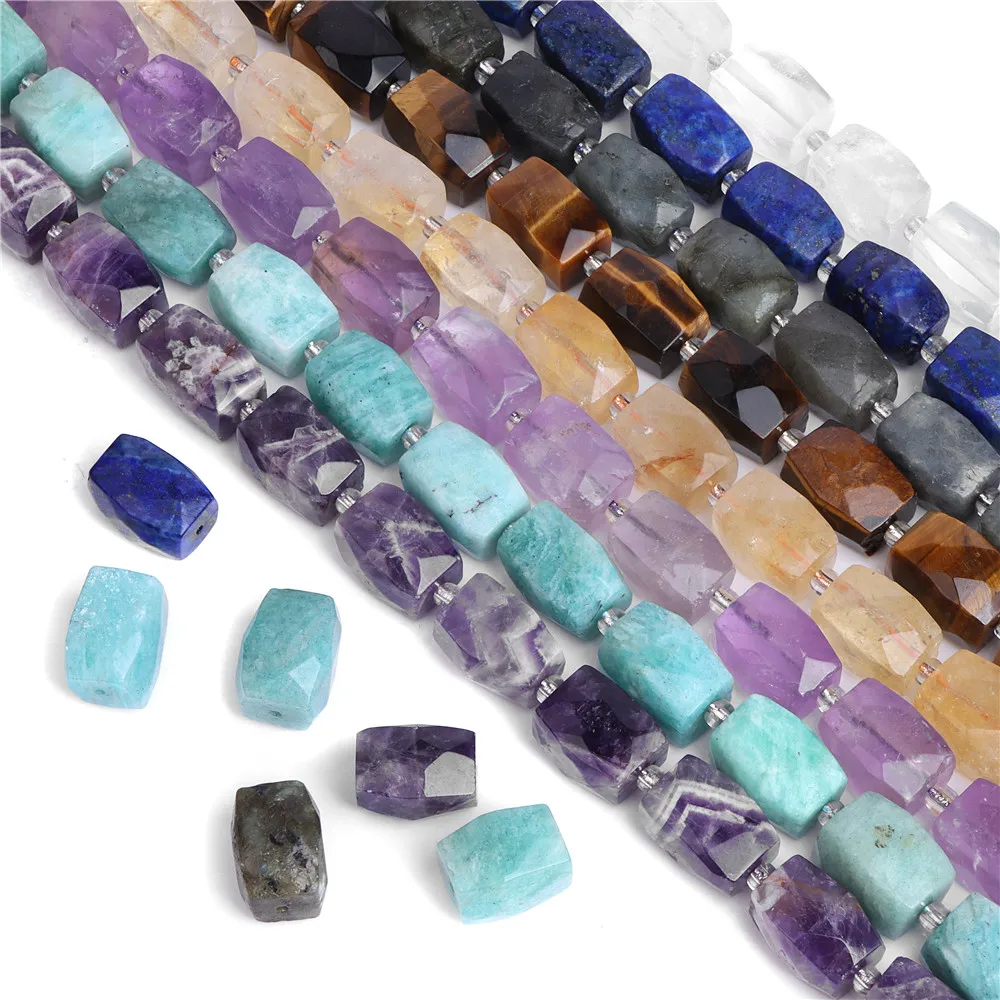 8/10/12mm Faceted Cube Beads Natural Stone Quartz Square Bead Raw Mineral Loose Beads For Jewelry Making DIY Necklace Bracelet