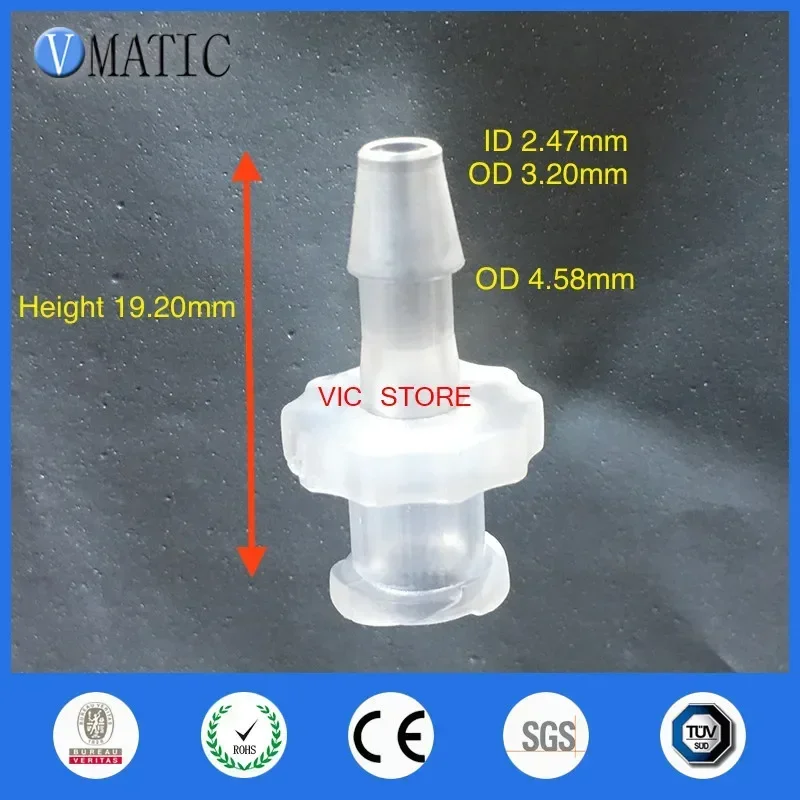 Free Shipping 100Pcs/Lot 1/8 Inch Barb Female Luer Tapered Syringe Fitting (Polyprop) Luer Lock Tapered Connector