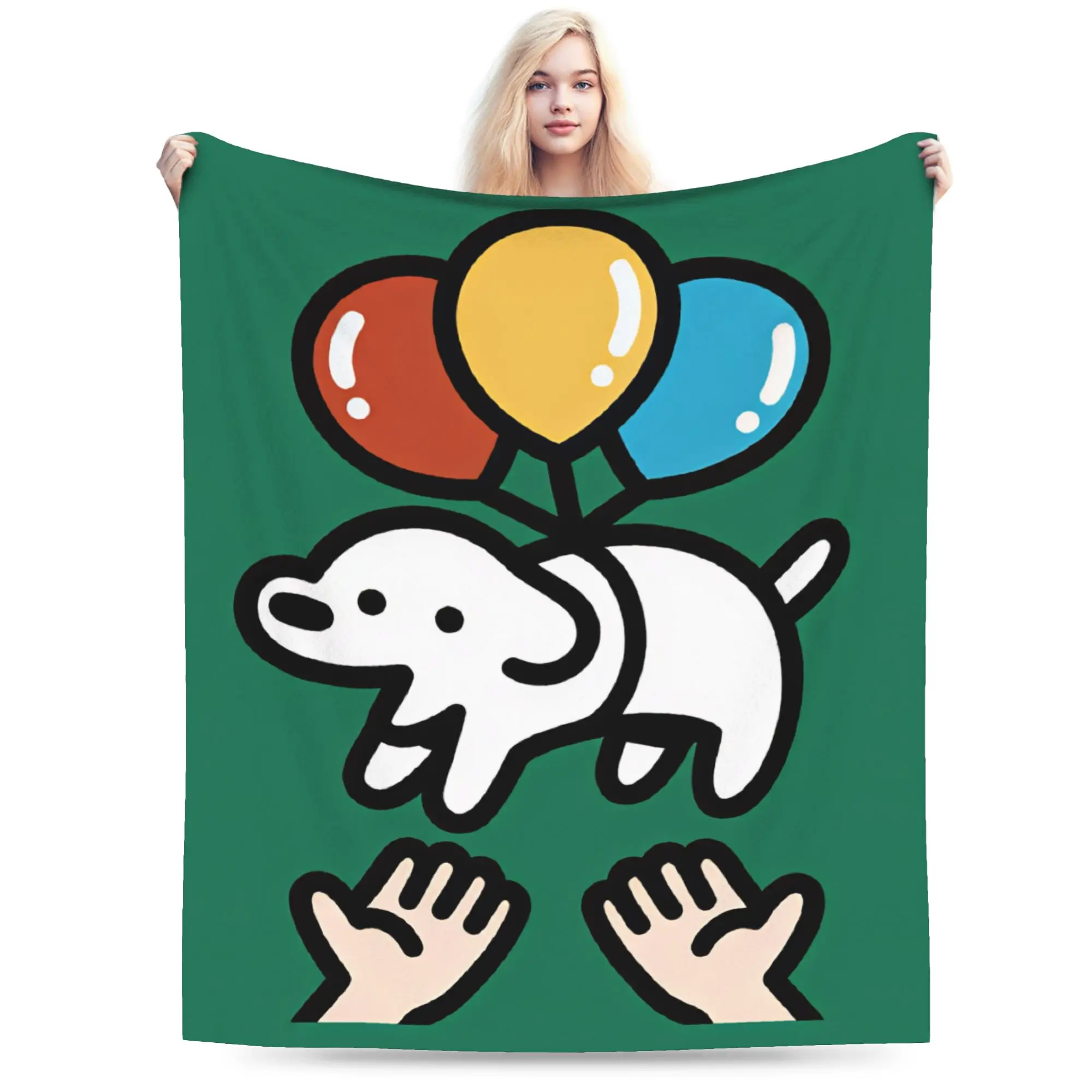 Cute Puppy Memes   Blankets  Super Warm Comfortable Plush Bedding Throws For Boy Girl Living Room Flannel Bedspread Bed Cover