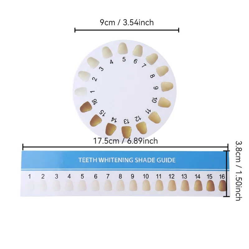 20/50pcs Teeth Shade Guide, Teeth Whitening Shade Chart, Suitable for Dentists and Household Oral Care