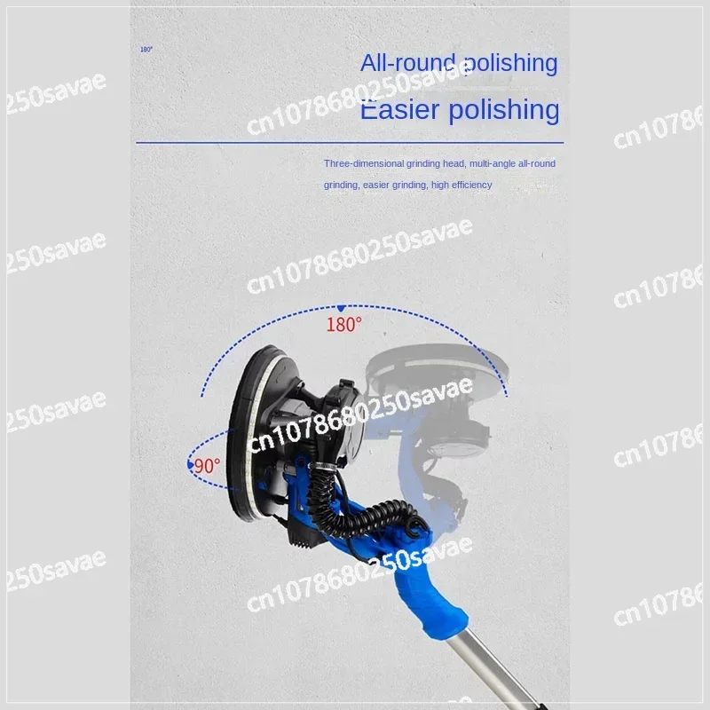 

1380W Adjust Speed Drywall Sander 220V Wall Polishing Grinding Double Led Light Wall Putty Polisher Machine