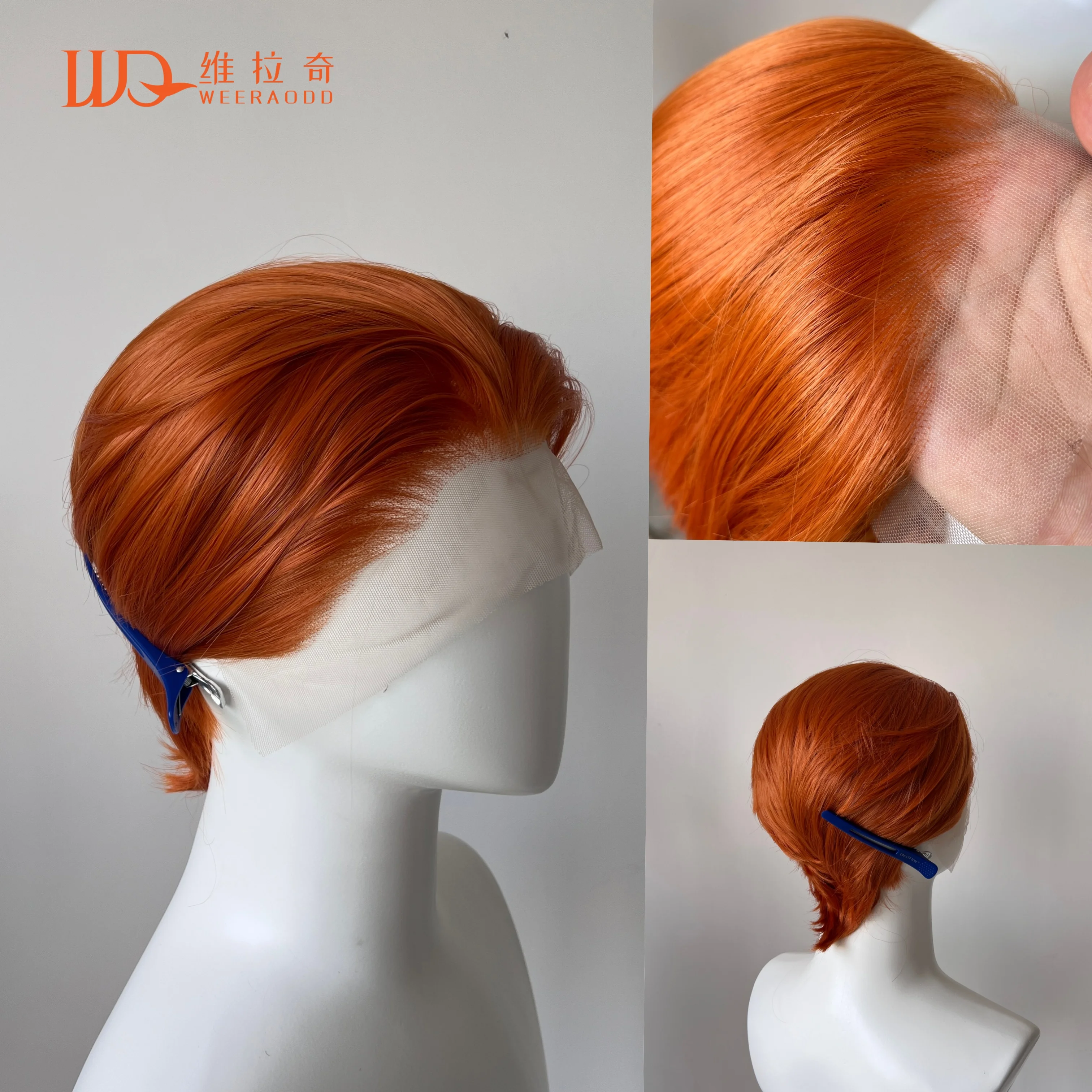 light-orange-short-synthetic-lace-front-wig-8-inch-hd-lace-heat-resistant-fibers-for-men-halloween-cosplay-wig-nature-looking