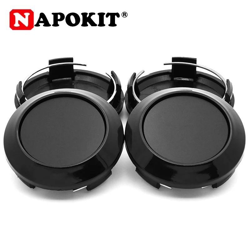 4pcs Durable 64mm Car Styling Wheel Center Cap Hub Cap for Rim Dust-proof Cover Clip 60mm ABS Black