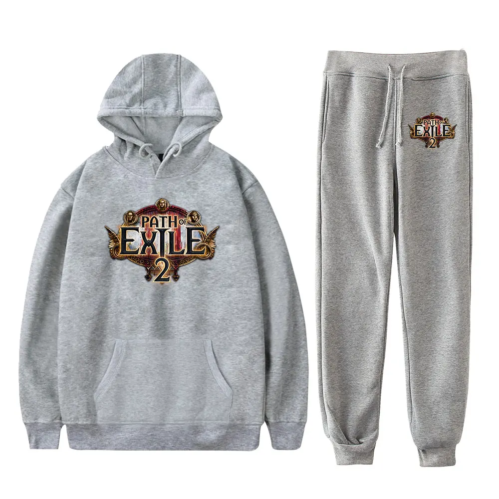 ร้อนเกม Path Of Exile 2 Hoodies Merch Hoodies Jogger กางเกงฤดูหนาว Unisex แฟชั่นสบายๆสไตล์ HipHop Streetwear เสื้อ