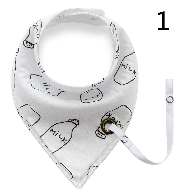 3pcs Multifunctional Pacifier Holder Bibs for Babies 0-24 Months Cotton Scarf Soft Breathable Teething Supplies for Newborns