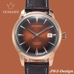 OUMASHI Design 40mm Cocktail Men's Automatic Watch NH35 watch 10ATM Double Dome Waterproof Wristband Sapphire crystal