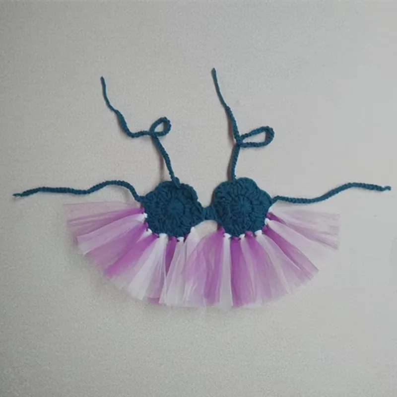 Roupas para fotografia de bebê recém-nascido, 0-6 meses, tecido à mão, pérola, sereia, conjunto, adereços para fotografia de bebê, meninas, sessão de fotos, lembranças