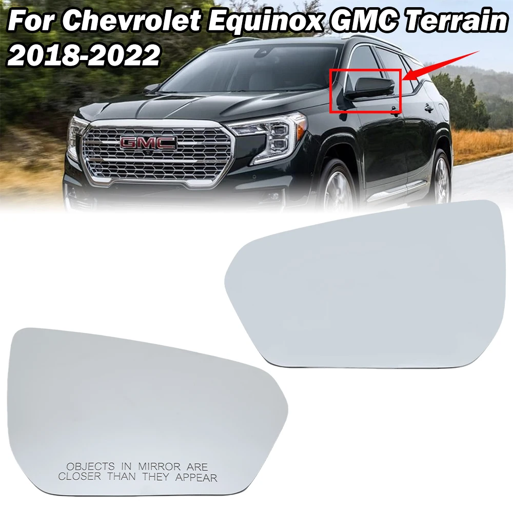 Side Door Mirror Lens For Chevrolet Equinox GMC Terrain 2018-2022 US Version Low-End Heated Rearview Mirror Lens Car Accessories