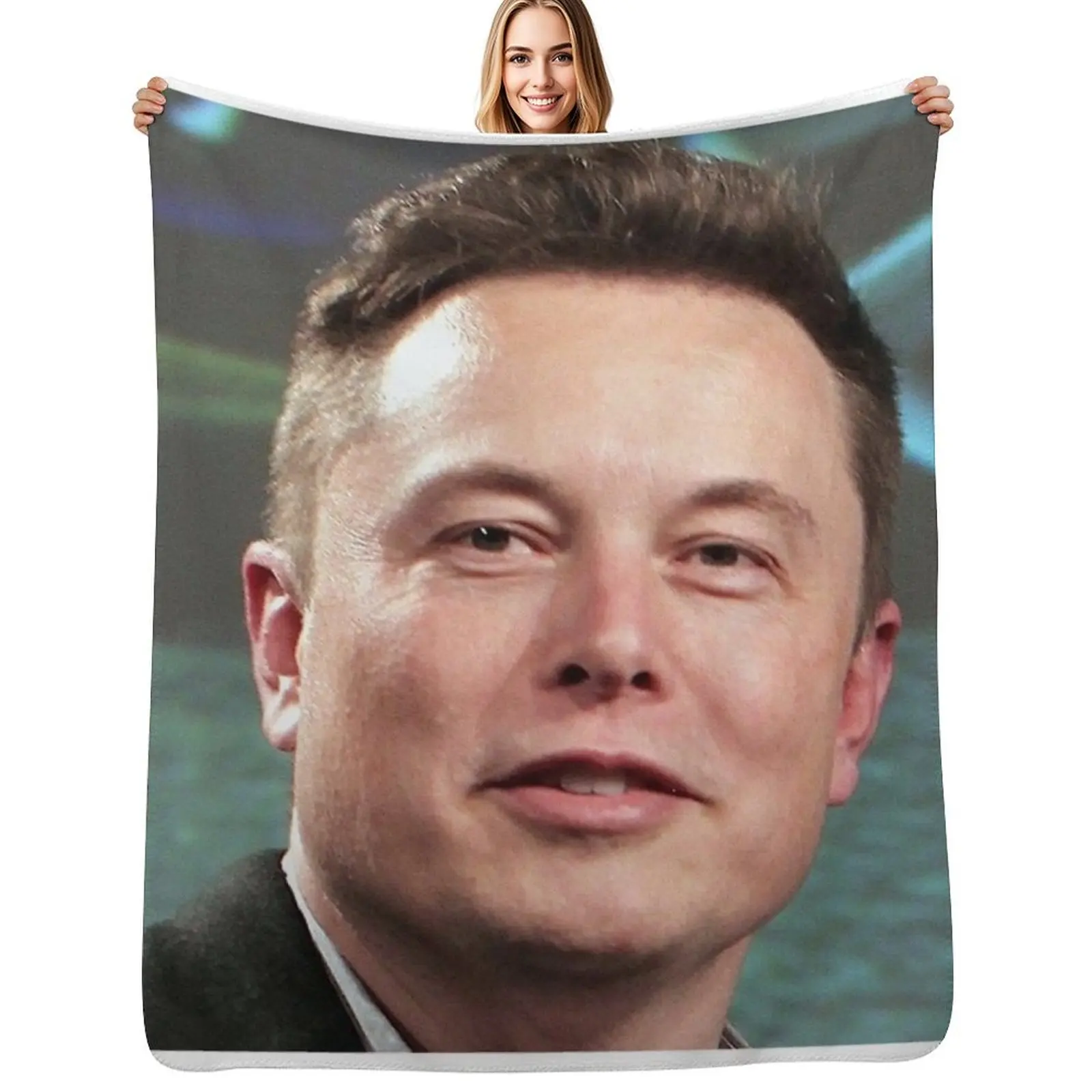 Elon Musk Throw Blanket Luxury Designer Vintage Beach Flannels Camping Thermal Blankets