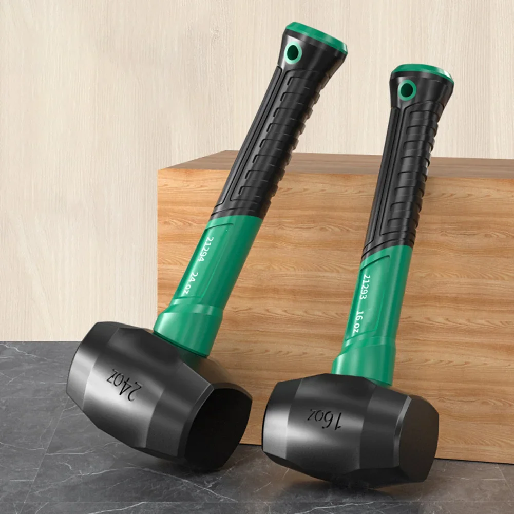 Rubber Hammer for Soft Blow Tasks Flooring Tent Stakes and Woodworking Comfortable Grip Elastic Head Non Damaging Tool 1pc
