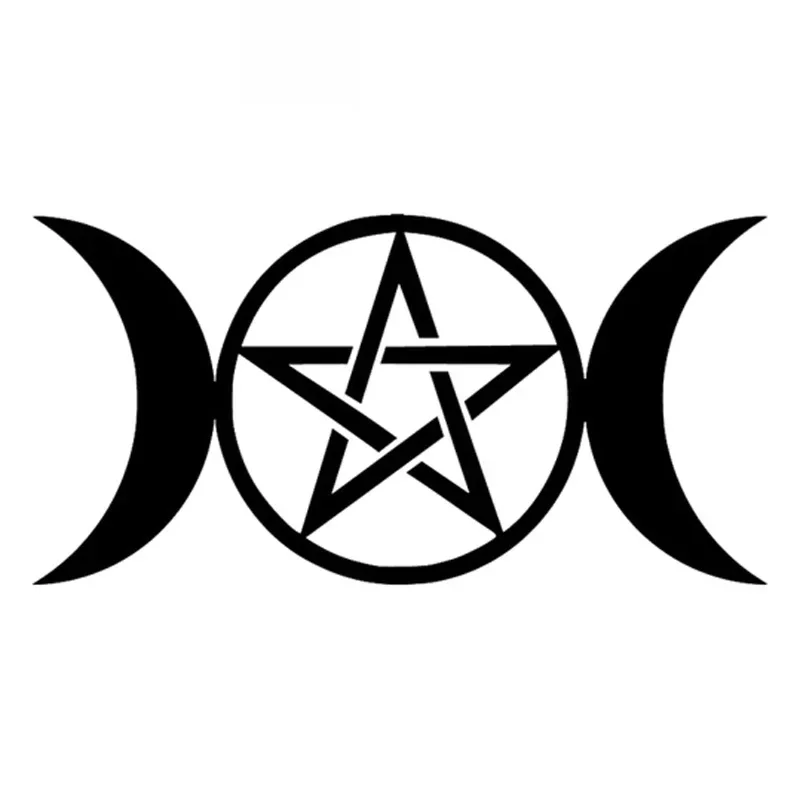 

Car Stickers Three-in-one Goddess Vika Five-pointed Star Cartoon Sticker Decals Waterproof Sunscreen Black/white,15cm*8cm