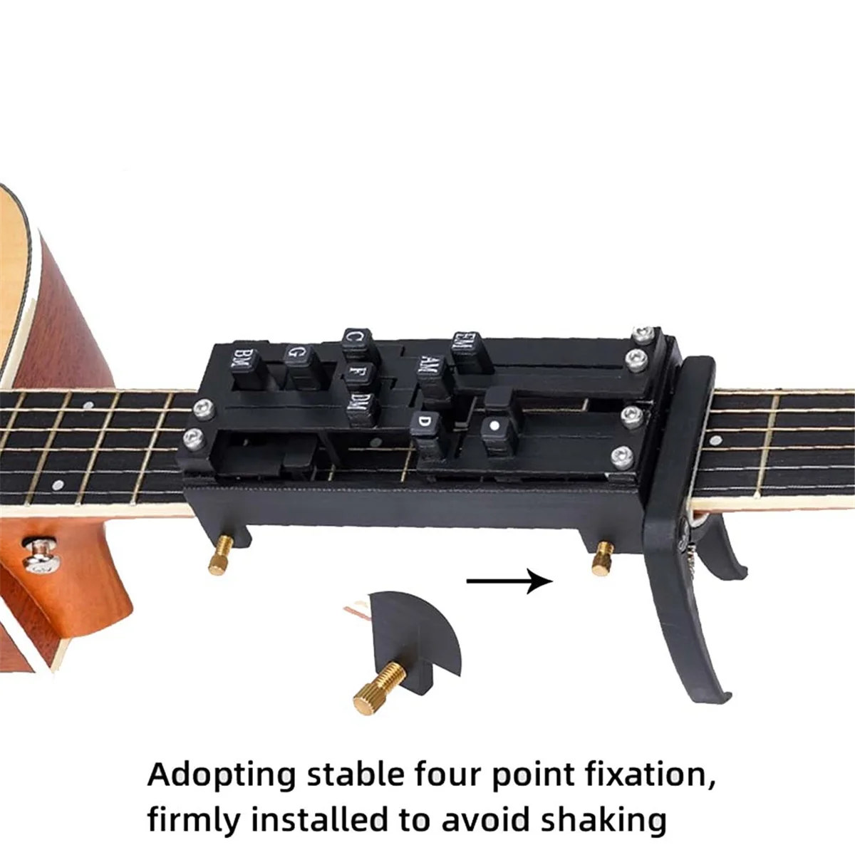 Strumento di ausilio per l'apprendimento della chitarra con 16 accordi, sistema di apprendimento degli accordi per chitarra folk per principianti di chitarra