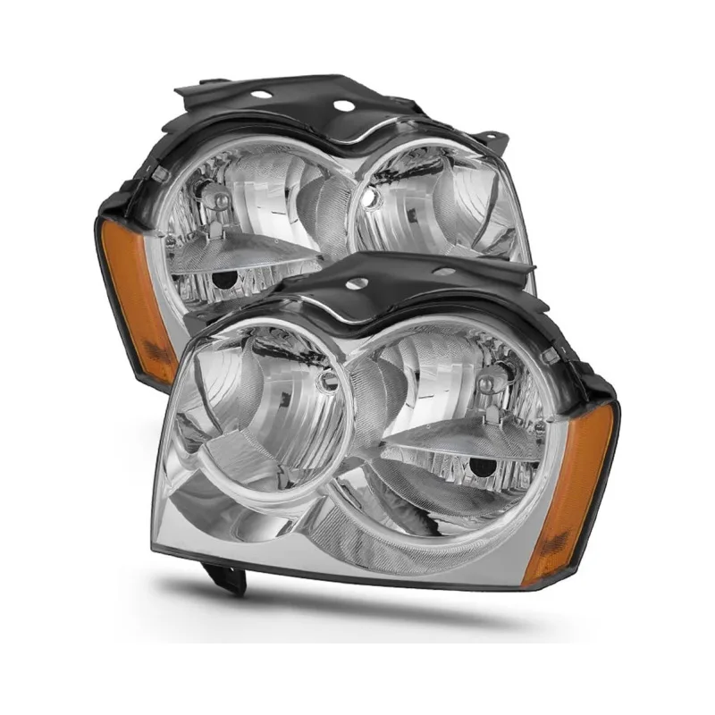 Pair Car Headlight Head Light for Jeep Grand Cherokee 2005 2006 2007 Headlamp Without Lamp Left and Right