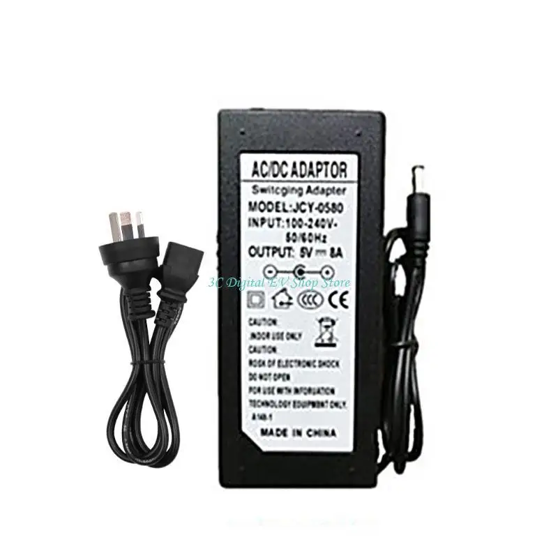 E74D LED Strip Power Supply Adapter for DC 5V Light AC 100-240V 5.5x2.1-2