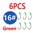 6pcs size 16 Green