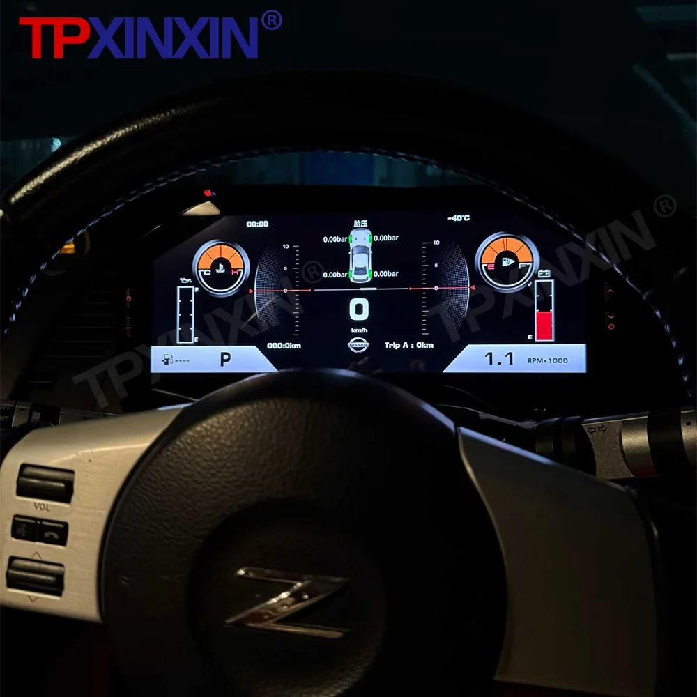 12.3 "السيارة العنقودية الرقمية لنيسان 350Z 370Z Fairlady Z Z33 2002-2008 LCD لوحة أدوات عداد السرعة قمرة القيادة الافتراضية #4