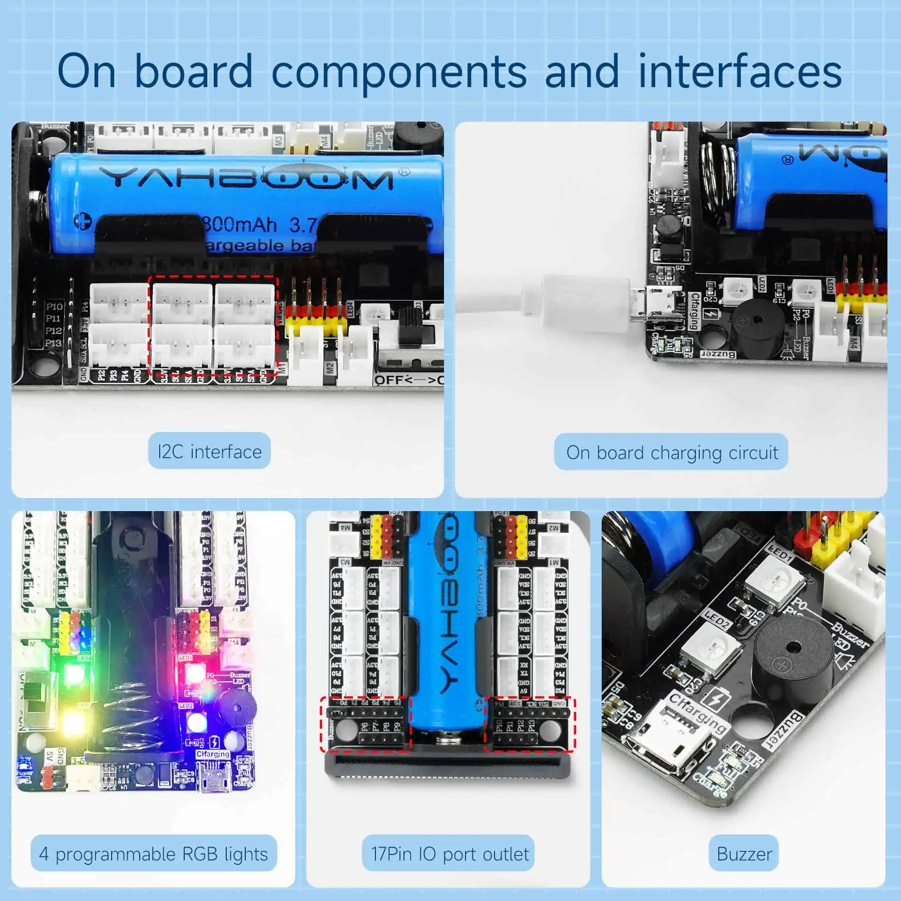 Плата расширения для микробит с Wi-Fi датчиком IIC UART и RGB-подсветкой для BBC Micro:bit V2 V1