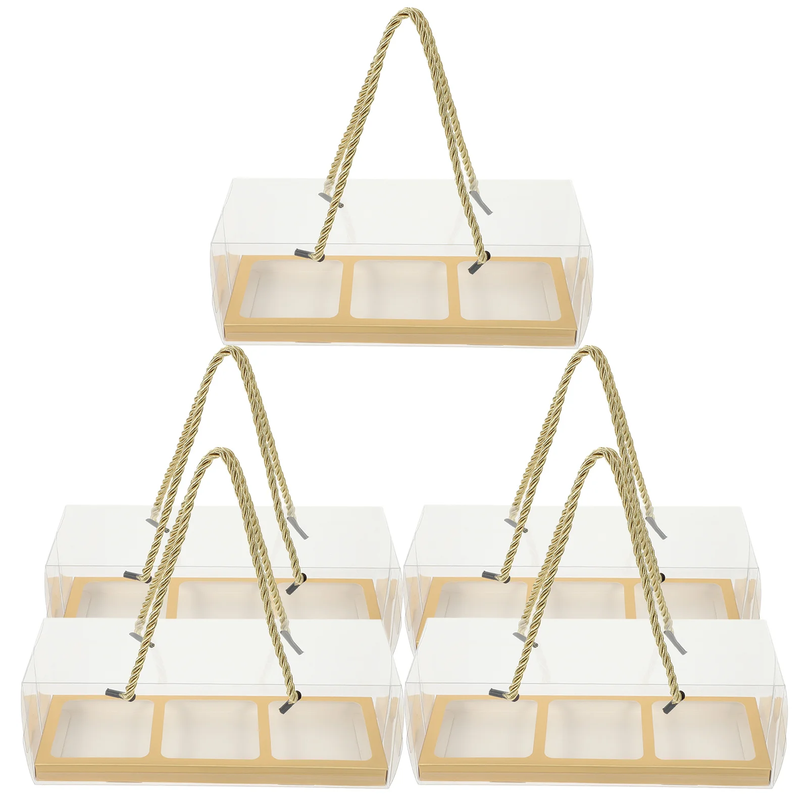 

5Pcs Storage Gift Boxes Portable Packaging Boxes for Wedding Birthday Party Large Gift Box with Lid and String