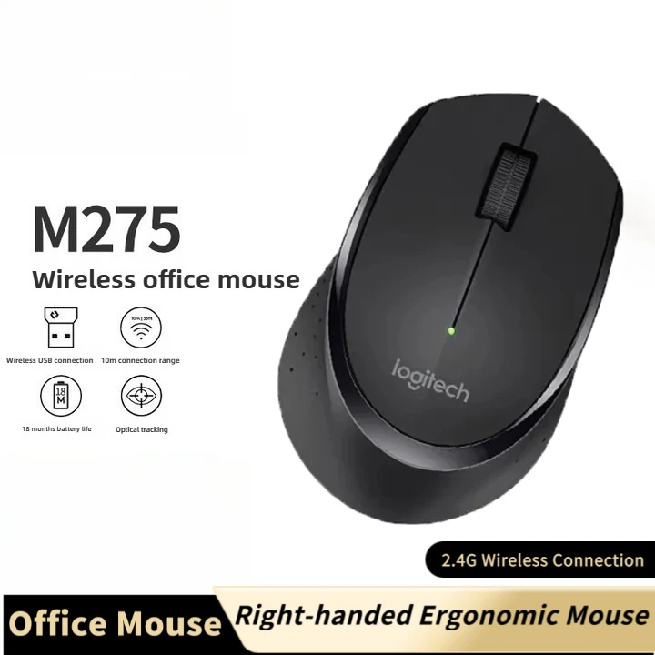 

Logitech M275 Office Mouse 2.4G Wireless Connection Right-handed Ergonomic Mouse 18-month Ultra-long Battery Life