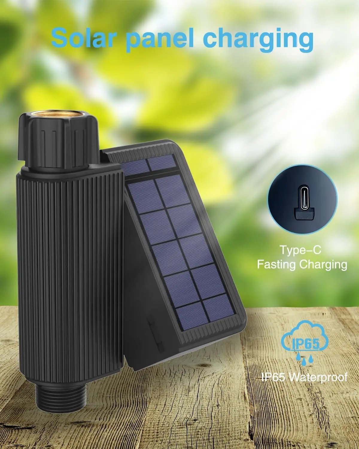 Tuya Smart Wifi Watering Timer Solar Energy Sprinkler Drip Irrigation System Built-in Water Flow Recorder Water Controller