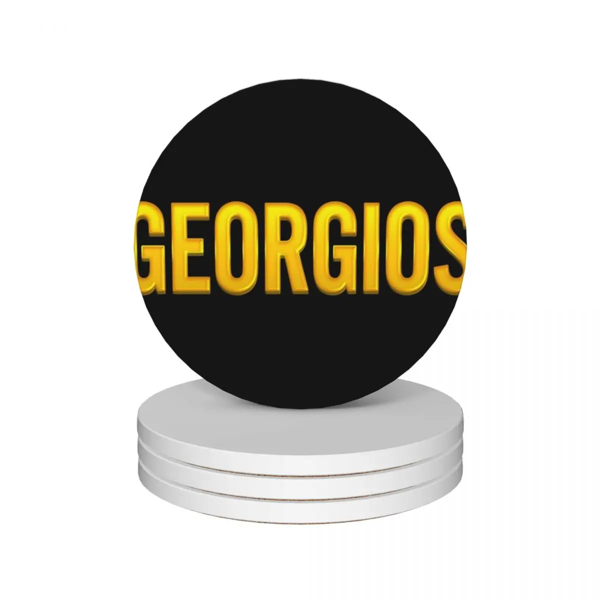 

Georgios Name Ceramic Coasters (Set of 4) drinks for drinks set Coasters