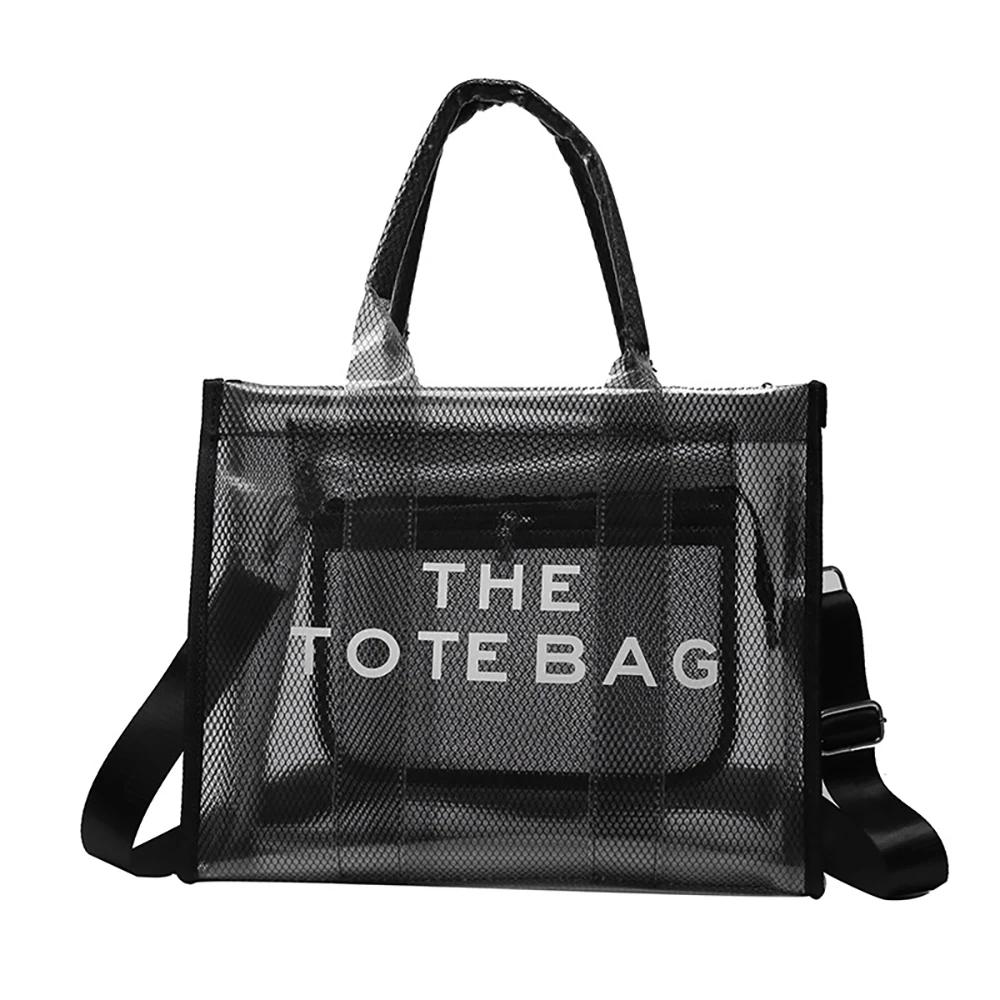 

2023 Luxury Designer The Tote Bag Women Transparent Handbag Messenger Shopping Bag Vacation Beach Bags Female Large Capacity