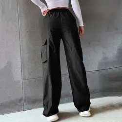 Women Cargo Pants 2024 Women Casual Joggers Tech Pants Oversize Sweatpants High Waist Wide Leg Baggy Trousers Streetwear