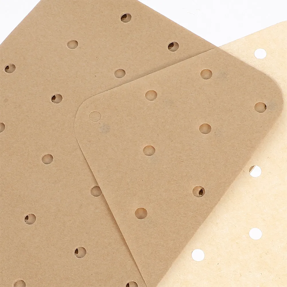 180Pcs Air Fryer Mat Paper Natural Perforated Nonstick Liners Baking Sheets Oil Absorbing Paper for Oven Cooking - view 2