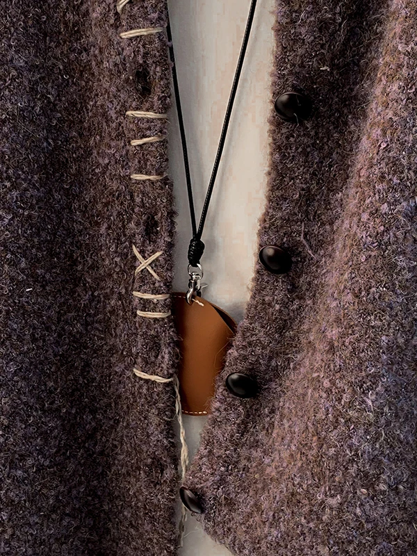 العصرية Thiened جولة Ne مفتوحة سترة سترة ملابس خارجية للنساء العلامة التجارية إزالة الخريف الشتاء جديد Sle حجم كبير #5