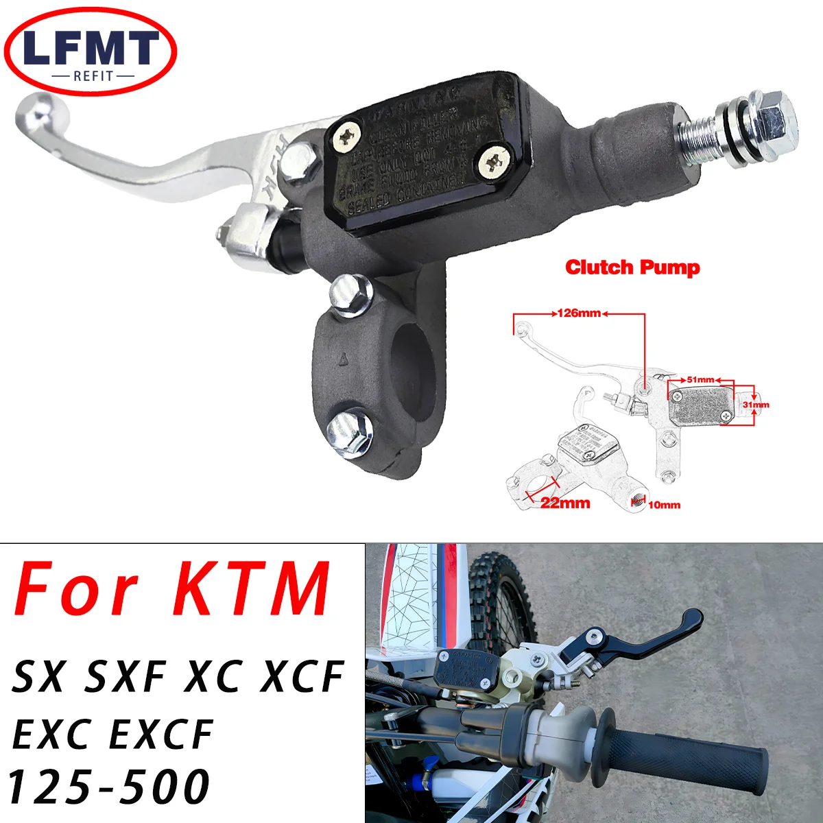 Motorcycle Hydraulic Clutch Master Cylinder For KTM SX SXF XC XCF EXC EXCF XCW TPI Six Days 125 250 300 350 450 500 Gas Gas MOTO