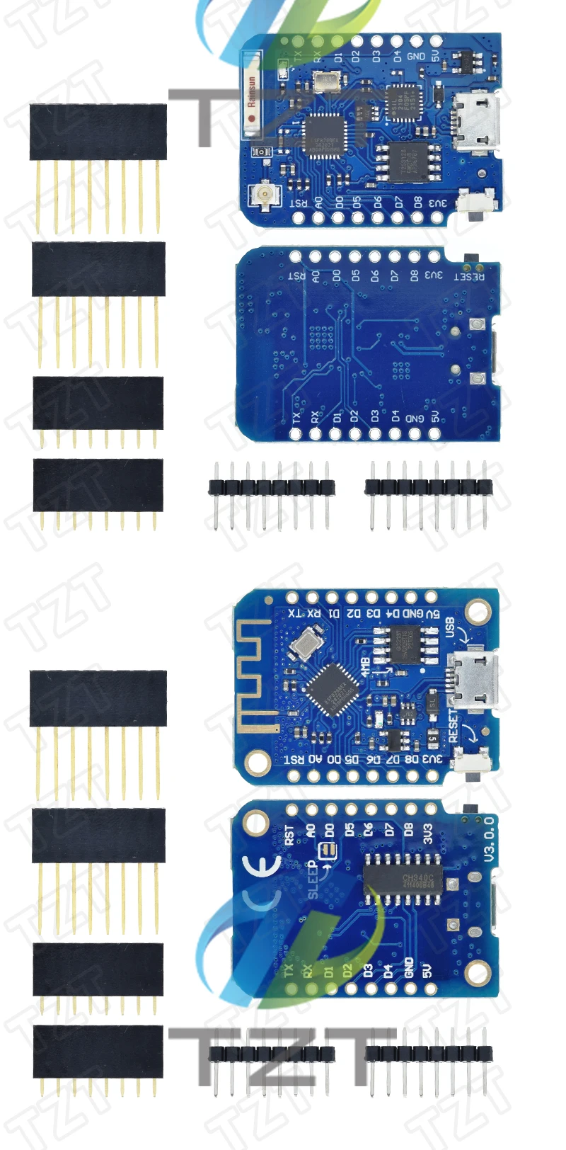 WeMos D1 Mini Pro V3.0 NodeMcu 4 MB/16 MB Bytes Lua WIFI Internet of Things Entwicklungsboard basierend auf ESP8266 CH340G Nodemcu V2 – Detail 22