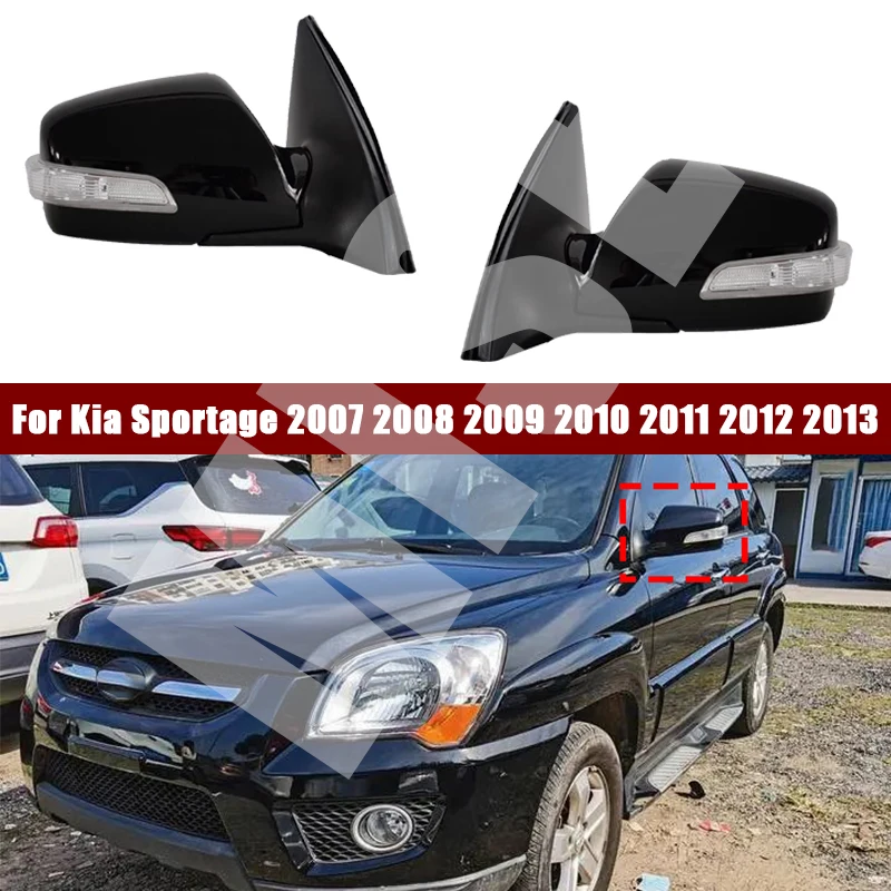 

For Kia Sportage 2007 2008 2009 2010 2011 2012 2013 Auto Door Wing Side Rearview Mirror Assembly 5 pins 6 pins