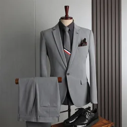 Trajes de boda de estilo coreano para hombres, profesionales de negocios trajes formales, vestido de padrino de boda de moda, nuevo, Primavera