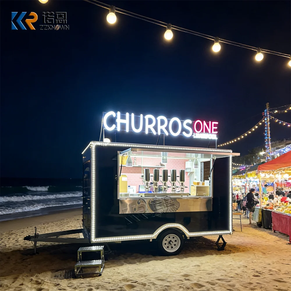 

Pizza Food Trailer Mobile Street Food Cart Custom Commercial Fast Food Vending Van Fully Equipped Kitchen Equipment for Sale