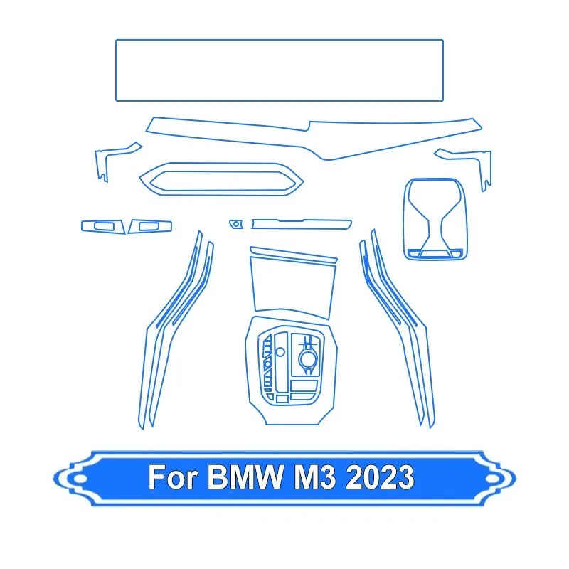 

TPU Car Central Control Screen Scratch-resistant Transparent Protective Film Interior Sticker For BMW M3 2023 Accessories