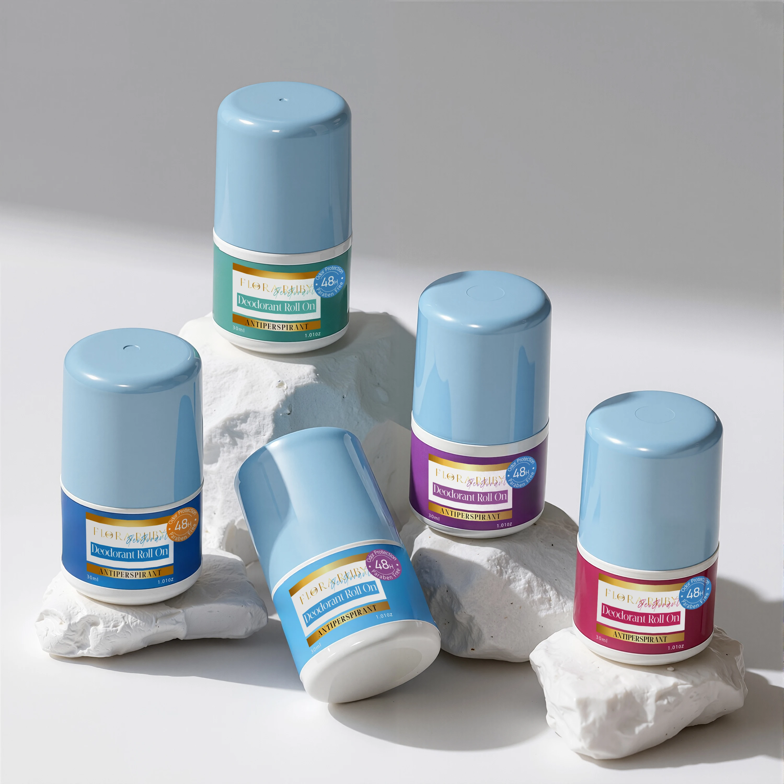 フローラ ルビー 30ml/1.01fl.oz 制汗デオドラント ロールオン 48時間持続する香り 脇の下 全身適用