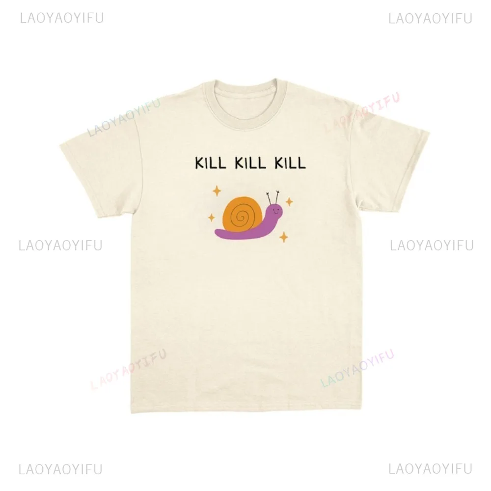 Kill Kill Kill Funny Animal Meme Graphic T-Shirt Quirky Sarcastic Cursed Unhinged Humor T Shirt Casual Fashion Loose Man Tshirt