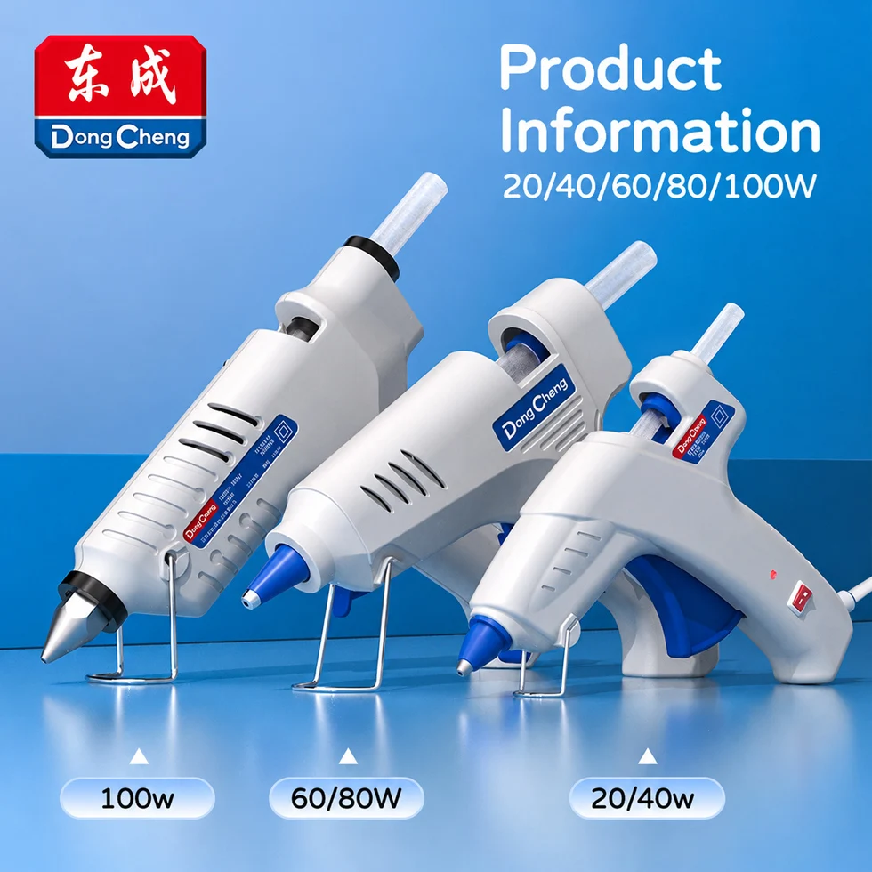 Hot Glue Gun Insulated Body PTC Ceramic Core Aluminum Nozzle 20 40 60 80 100W 7 11mm Glue Stick Anti Scald DIY Repair Craft