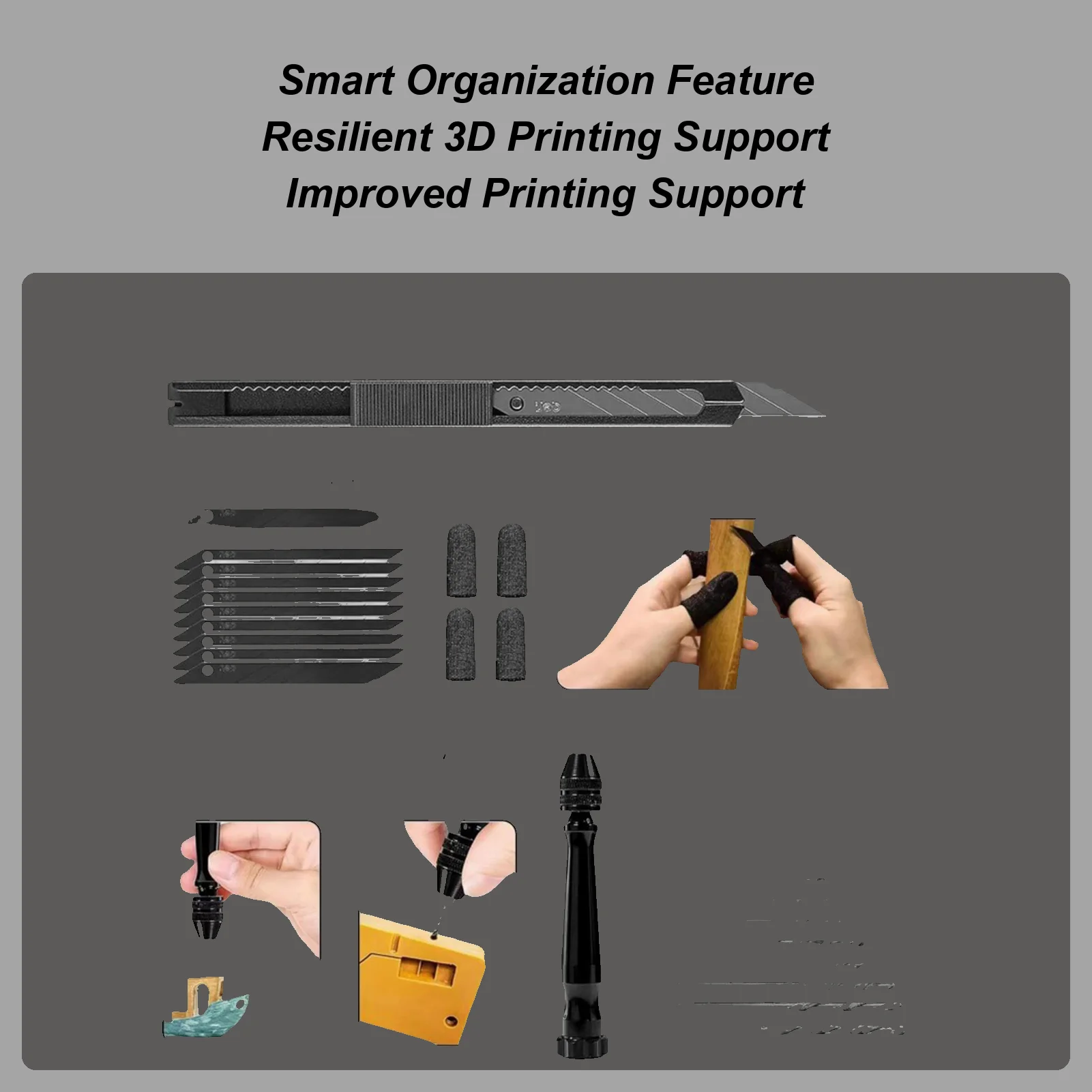 

3D Printer Tools Kit Complete Multi-Purpose 3D Printing Deburring Tool For Beginners Professionals Hobbyists Engineer Home