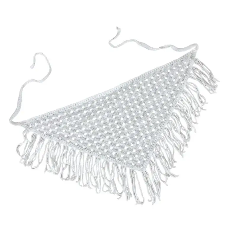 

Легкий складной треугольный шарф 39BB с детализацией крючком, модный многослойный аксессуар для путешествий на открытом воздухе