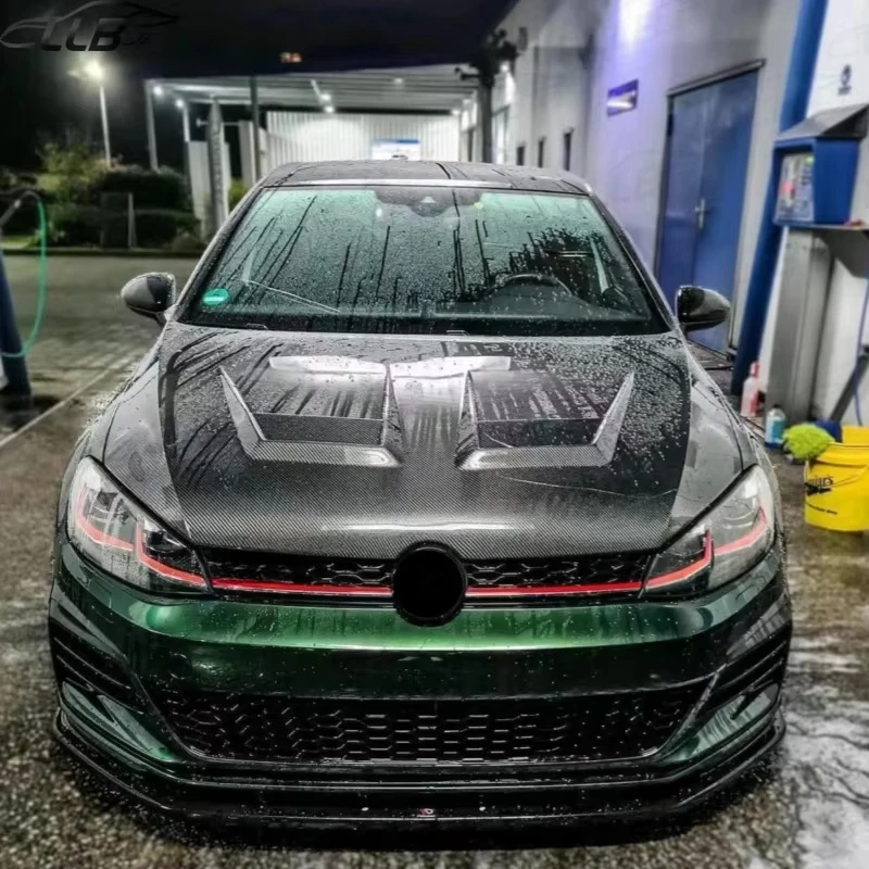 مناسبة لغطاء محرك Golf gti 7.5 R-line GTI من ألياف الكربون لغطاء محرك Vw Golf MK7 7.5