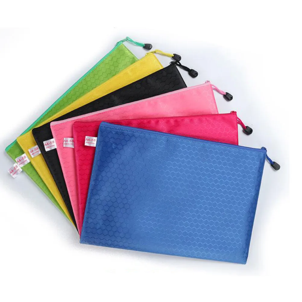 

Football Pattern Waterproof Document Bags B5 Zippered File Folder 29x20.5cm Sky-Blue Portable Stationery Organizer Travel Office