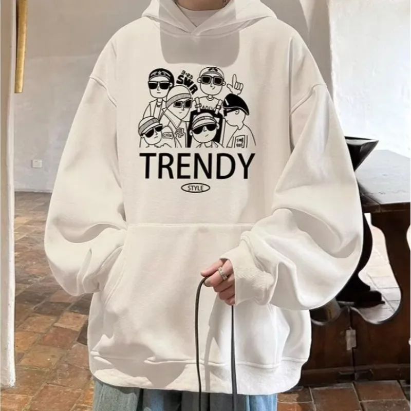 

Japan Harajuku Pullovers Male 2023 Autumn New Top High Street Long Sleeve Hip Hop Fashion Streetwear Y2K Hoodies Fashion Fleece