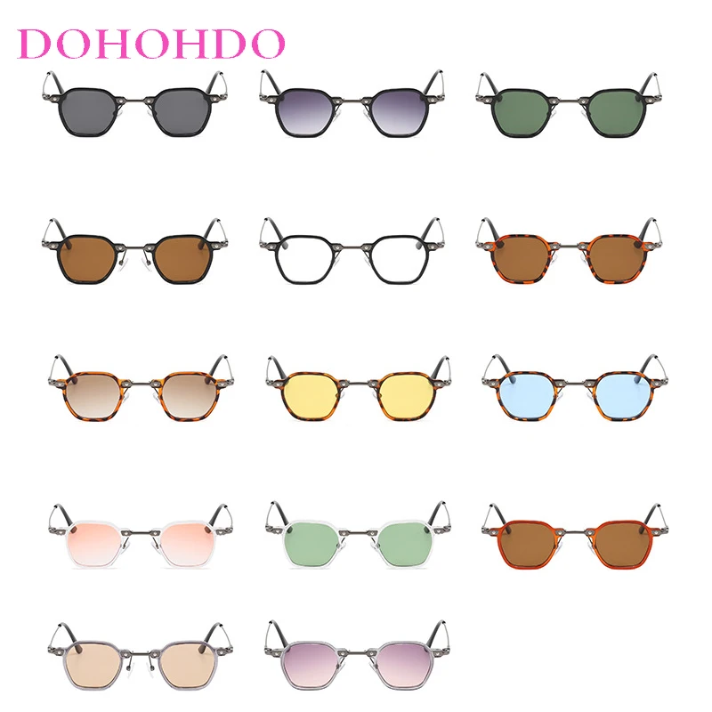 

Trendy Classic Rivets Small Square Women Sunglasses Personalized Metal Leg Design Retro Men Outdoor Driving Glasses UV400 Lentes