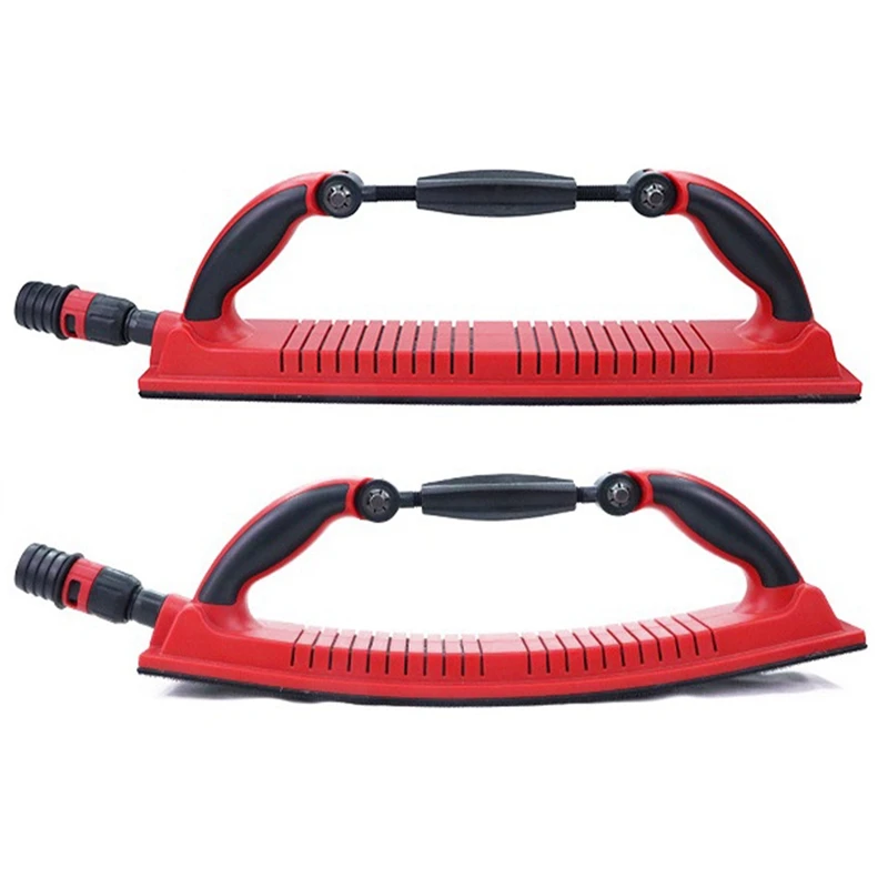 Placa de empuje de molienda en seco roja, tablero gris, cepilladora manual, amoladora de arco adecuada para rodillo o papel de lija de madera