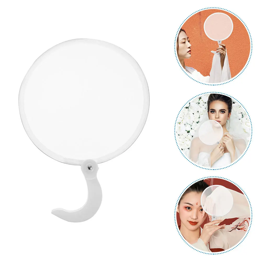 

6Pcs Folding Round Fans Portable Handheld Fan Compact Foldable Fan for Weddings Festivals Outdoor Office Home Use