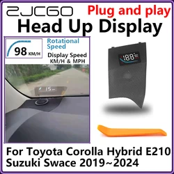 HUD Head Up Display Car Projector Plug and Play Display Rotational Speed For Toyota Corolla Hybrid E210 Suzuki Swace 2019~2024