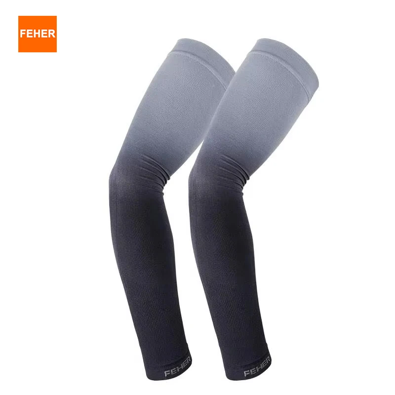

Original FEHER Sleeve Covers Summer Cooling Arm Solid Color UV Sun Anti Slip Arm Sleeves Great for Running Cycling Basketball
