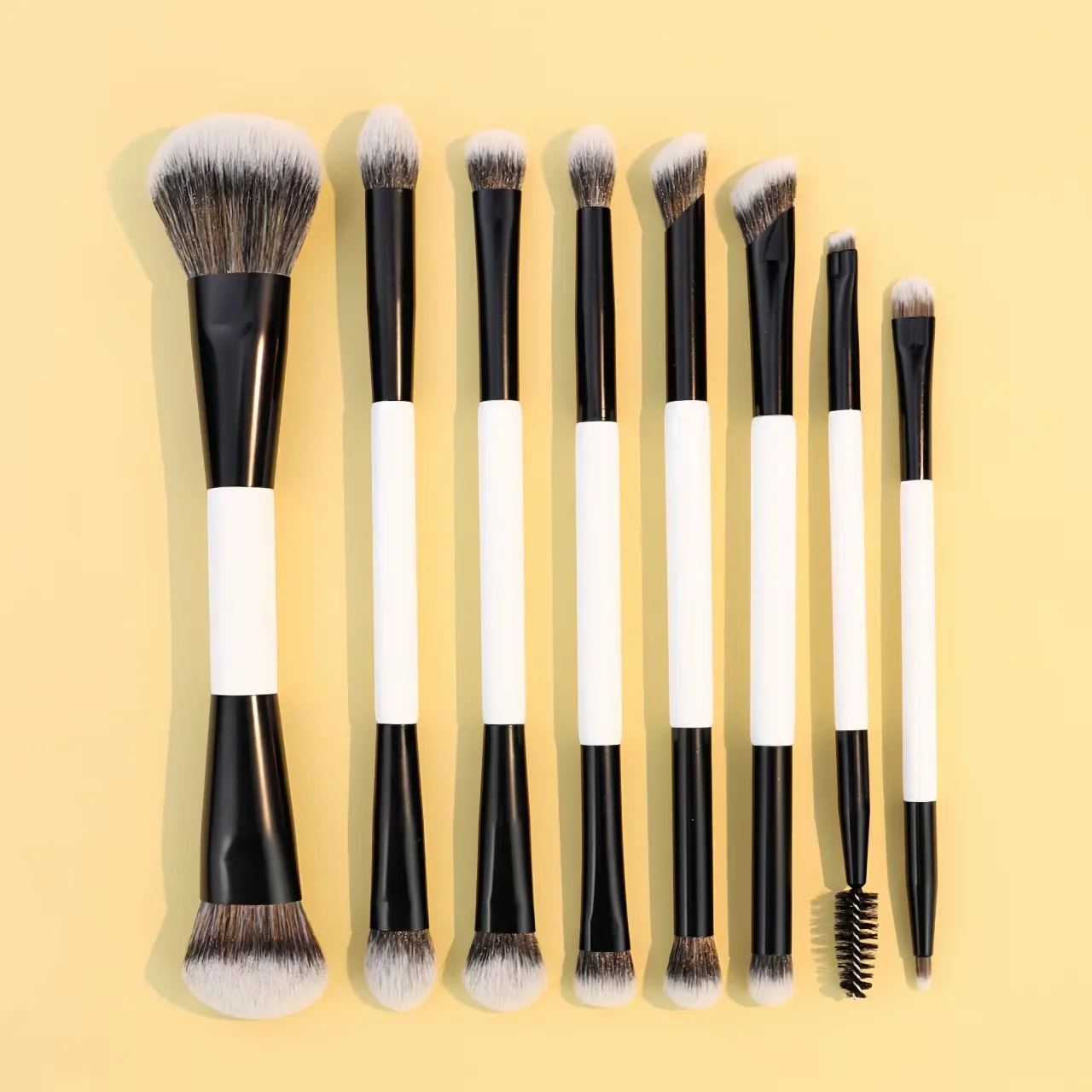 3/7/8本の両端メイクブラシセット、多機能両端メイクブラシ、ツーインワンメイクブラシセット、ファンデーションブラシ、チークブラシ、コンシーラーブラシ、アイブラシ、アイシャドウブラシ、ディテールブラシ、まつげブラシ、眉毛ブラシ、特に女の子や女性向け